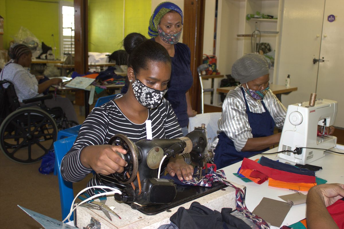 In the sewing workshop